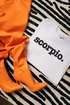 Scorpio Unisex T-Shirt - Black Writing