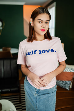 Self Love Unisex T-Shirt - Blue Writing