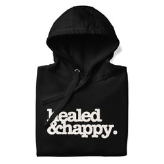 Healed & Happy Unisex Hoodie - White Writing