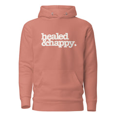 Healed & Happy Unisex Hoodie - White Writing