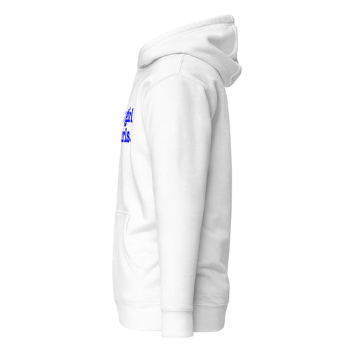 Black Girl Big Curls Unisex Hoodie - Blue Writing