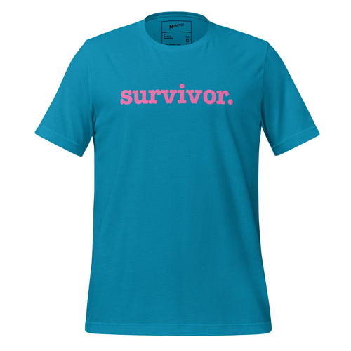 Survivor Unisex T-Shirt - Pink Writing