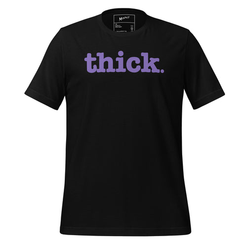Thick Unisex T-Shirt - Purple Writing