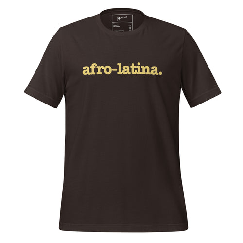 Afro-Latina Unisex T-Shirt - Yellow Writing