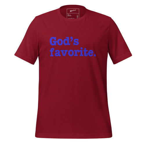 God's Favorite Unisex T-Shirt - Blue Writing