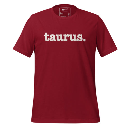 Taurus Unisex T-Shirt - White Writing