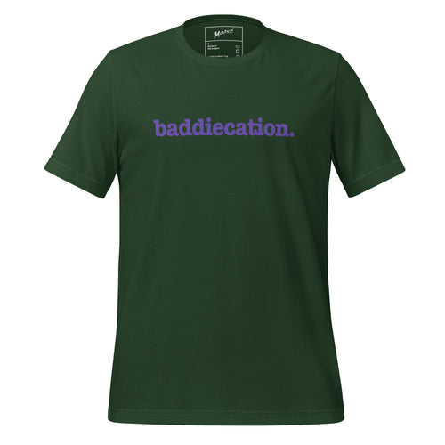 Baddiecation Unisex T-Shirt - Purple Writing