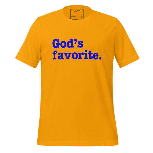 God's Favorite Unisex T-Shirt - Blue Writing