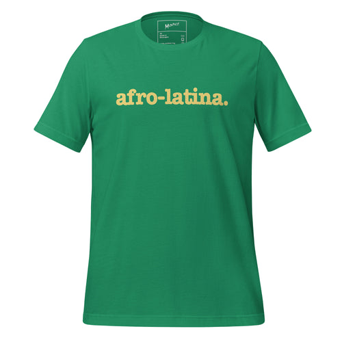 Afro-Latina Unisex T-Shirt - Yellow Writing