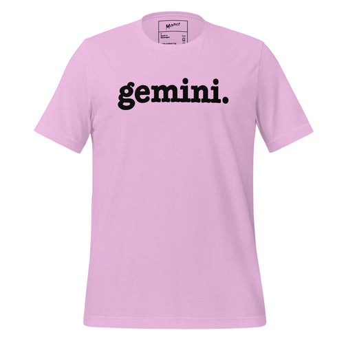 Gemini Unisex T-Shirt - Black Writing