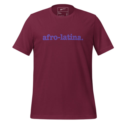 Afro-Latina Unisex T-Shirt - Purple Writing