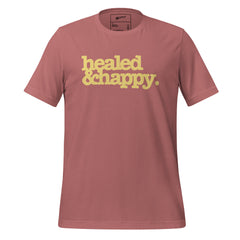 Healed & Happy Unisex T-Shirt - Yellow Writing