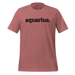 Aquarius Unisex T-Shirt - Black Writing