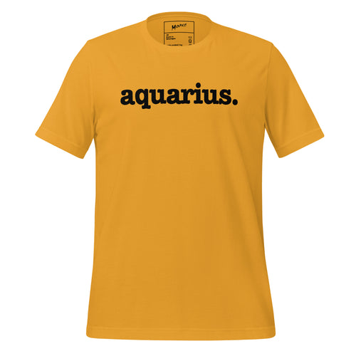 Aquarius Unisex T-Shirt - Black Writing