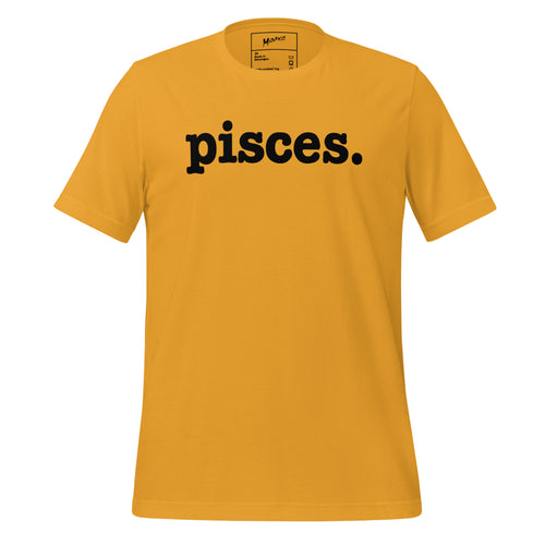 Pisces Unisex T-Shirt - Black Writing