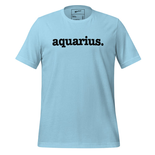 Aquarius Unisex T-Shirt - Black Writing