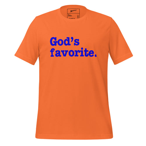 God's Favorite Unisex T-Shirt - Blue Writing