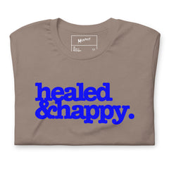 Health & Happy Unisex T-Shirt - Blue Writing