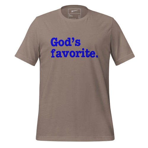 God's Favorite Unisex T-Shirt - Blue Writing