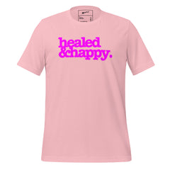 Healed & Happy Unisex T-Shirt - Bright Purple Writing