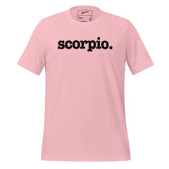 Scorpio Unisex T-Shirt - Black Writing