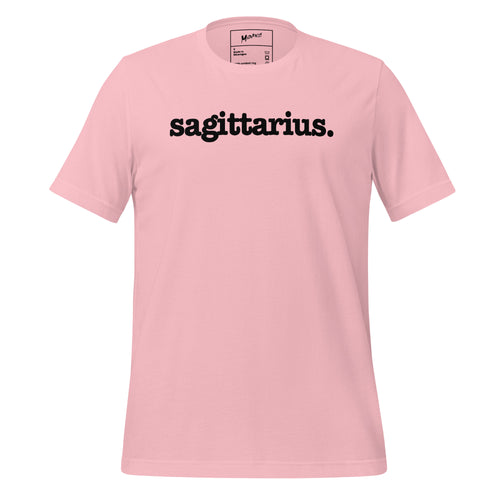 Sagittarius Unisex T-Shirt - Black Writing