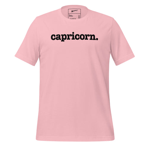 Capricorn Unisex T-Shirt - Black Writing