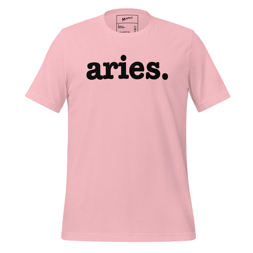 Aries Unisex T-Shirt - Black Writing