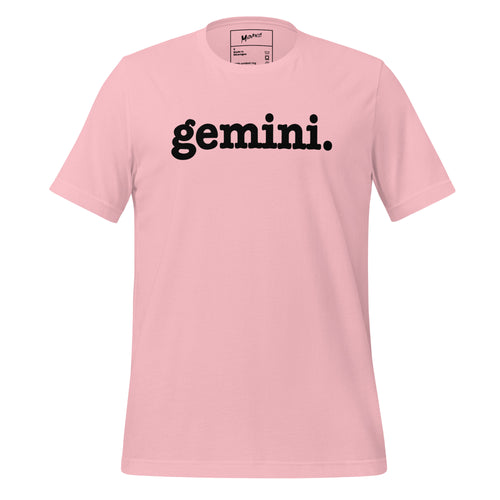 Gemini Unisex T-Shirt - Black Writing