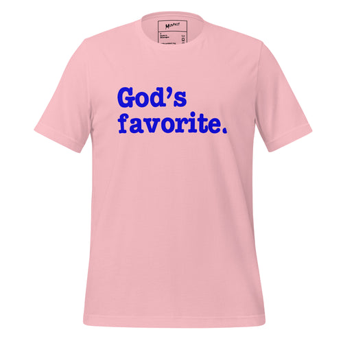 God's Favorite Unisex T-Shirt - Blue Writing