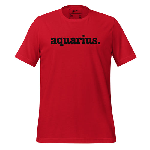 Aquarius Unisex T-Shirt - Black Writing