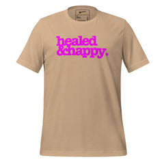 Healed & Happy Unisex T-Shirt - Bright Purple Writing