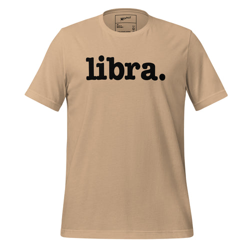 Libra Unisex T-Shirt - Black Writing