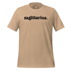 Sagittarius Unisex T-Shirt - Black Writing