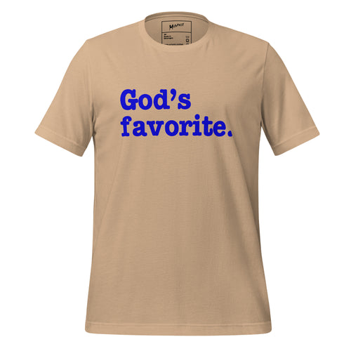 God's Favorite Unisex T-Shirt - Blue Writing