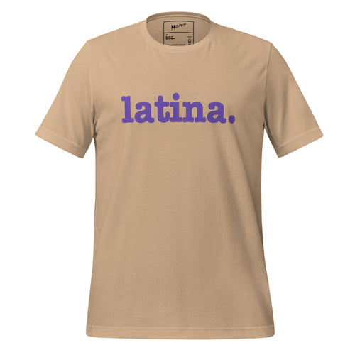 Latina Unisex T-Shirt - Purple Writing