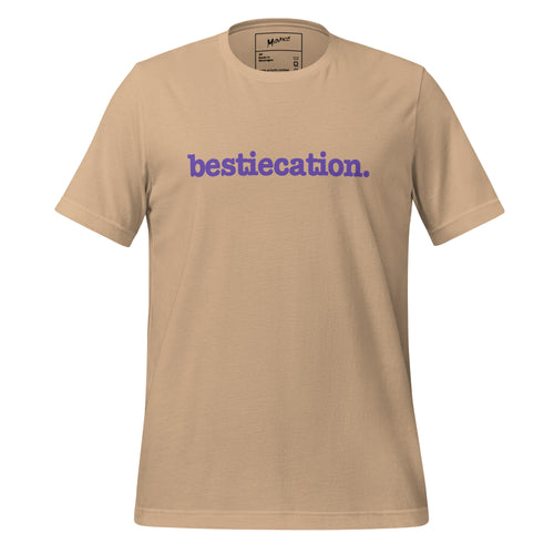 Bestiecation Unisex T-Shirt - Purple Writing