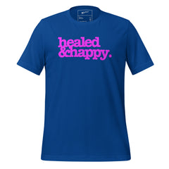 Healed & Happy Unisex T-Shirt - Bright Purple Writing