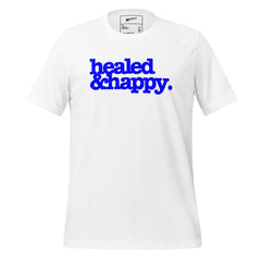 Health & Happy Unisex T-Shirt - Blue Writing