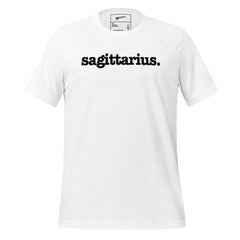 Sagittarius Unisex T-Shirt - Black Writing