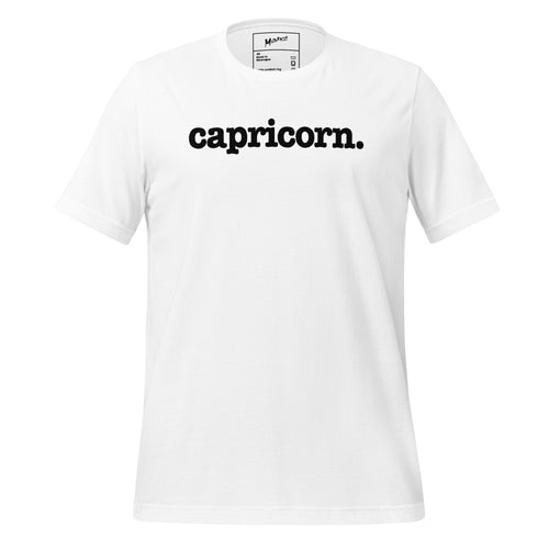 Capricorn Unisex T-Shirt - Black Writing