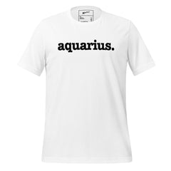 Aquarius Unisex T-Shirt - Black Writing