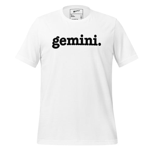 Gemini Unisex T-Shirt - Black Writing