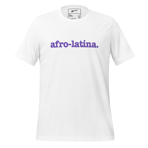 Afro-Latina Unisex T-Shirt - Purple Writing