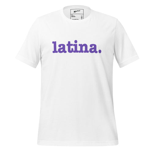 Latina Unisex T-Shirt - Purple Writing