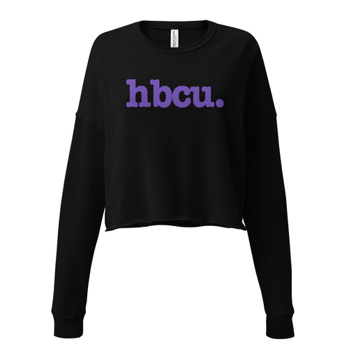 HBCU Crop Sweatshirt - Purple Writing