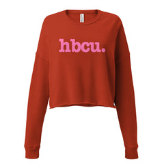 HBCU Crop Sweatshirt - Pink Writing