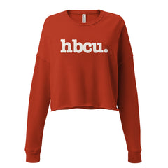 HBCU Crop Sweatshirt - White Writing