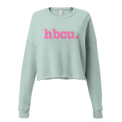 HBCU Crop Sweatshirt - Pink Writing