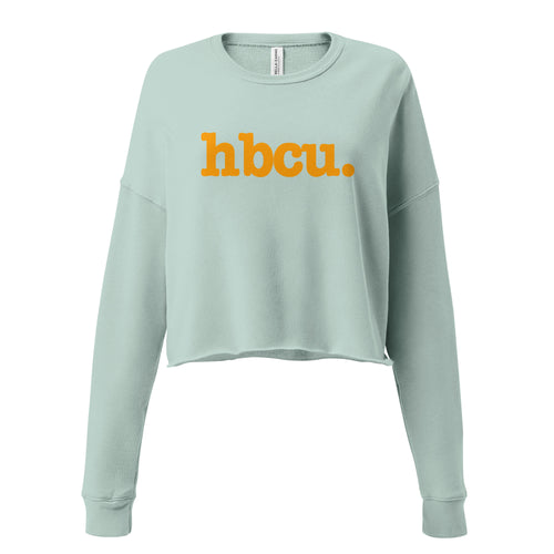 HBCU Crop Sweatshirt - Orange Writing